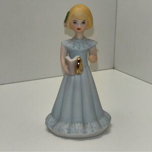 Enesco 1981 bisque porcelain “Growing Up Birthday Girls” age 6 figurine.